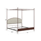 Cherry Brown Metal Canopy Poster Bed - King