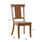 Panel Back Wood Dining Chairs (Set of 2) - Oak Finish