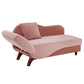 Two-Tone Dark & Light Functional Chaise With 1 Pillow - Pink