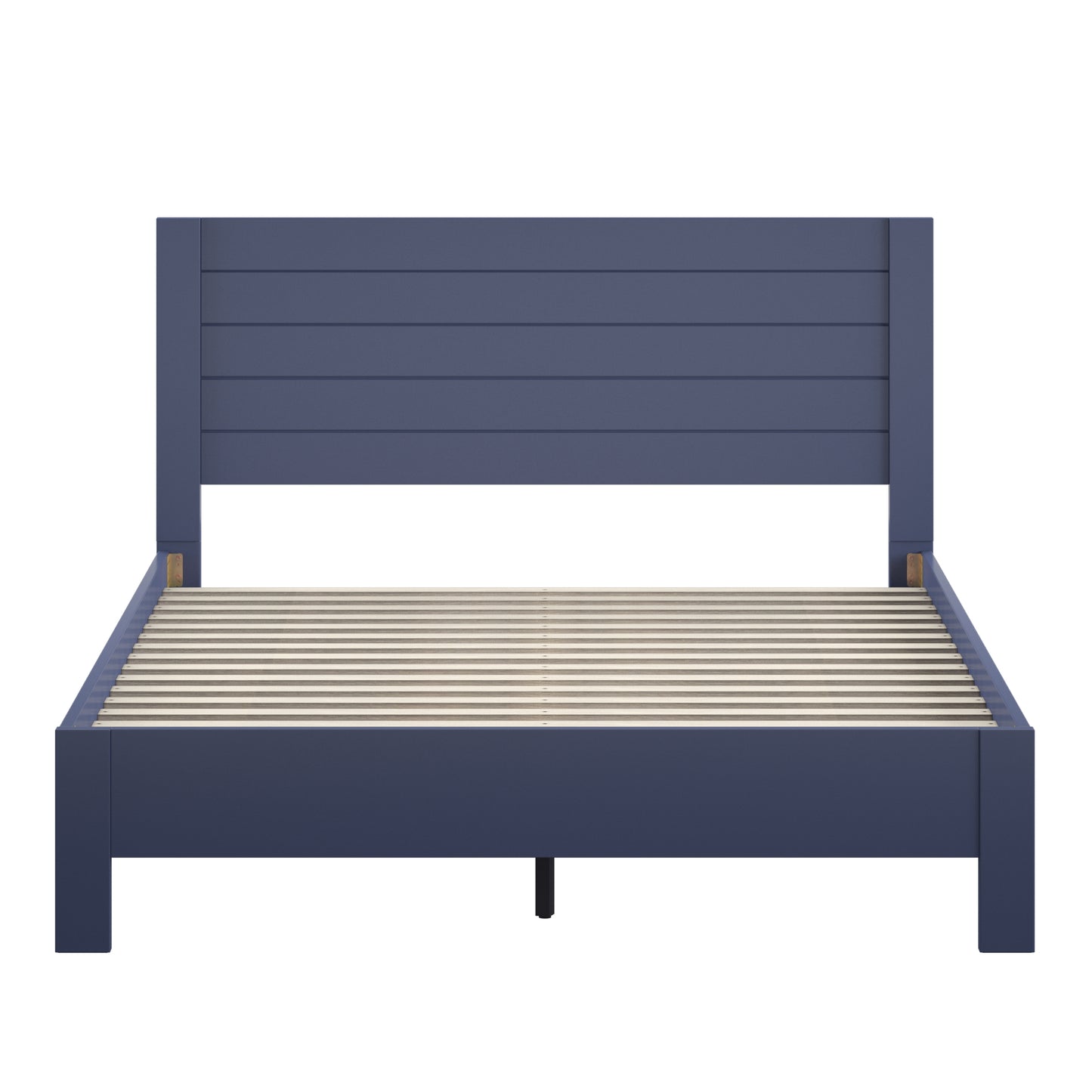 Horizontal Panel Platform Bed - Twilight Blue, Queen