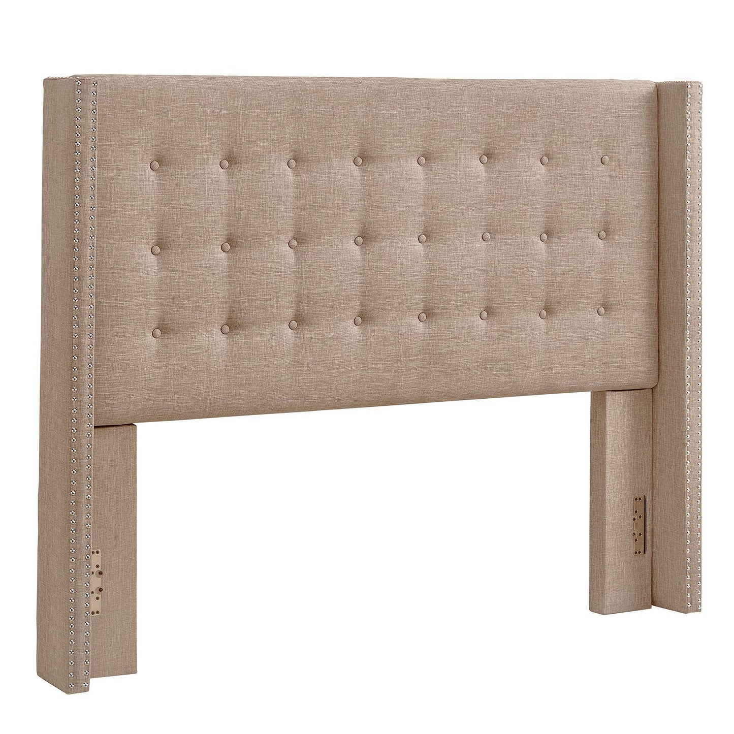 Linen Wingback Headboard - Beige Linen, King