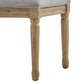 Rustic X-Base Round Pine Finish Dining Table Set - Gray Linan, Ractangular Chair Backs