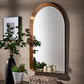 Metal Arched Wall Mirror with Shelf - Gold Finish