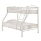 VersaFlex Metal Bunk Bed - White, Twin over Full