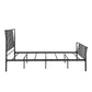 Matte Black Finish Metal Bed - Queen (Queen Size)