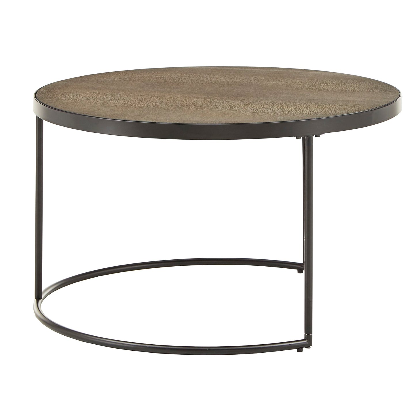 Faux Stingray Round Nesting Coffee Table