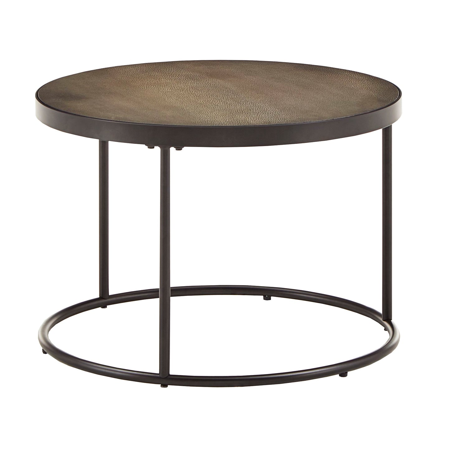 Faux Stingray Round Nesting Coffee Table