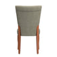 Velvet Upholstered Parsons Dining Chairs (Set of 2) - Cherry Finish, Olive Velvet