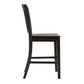 Slat Back Wood Counter Height Chairs (Set of 2) - Antique Black Finish