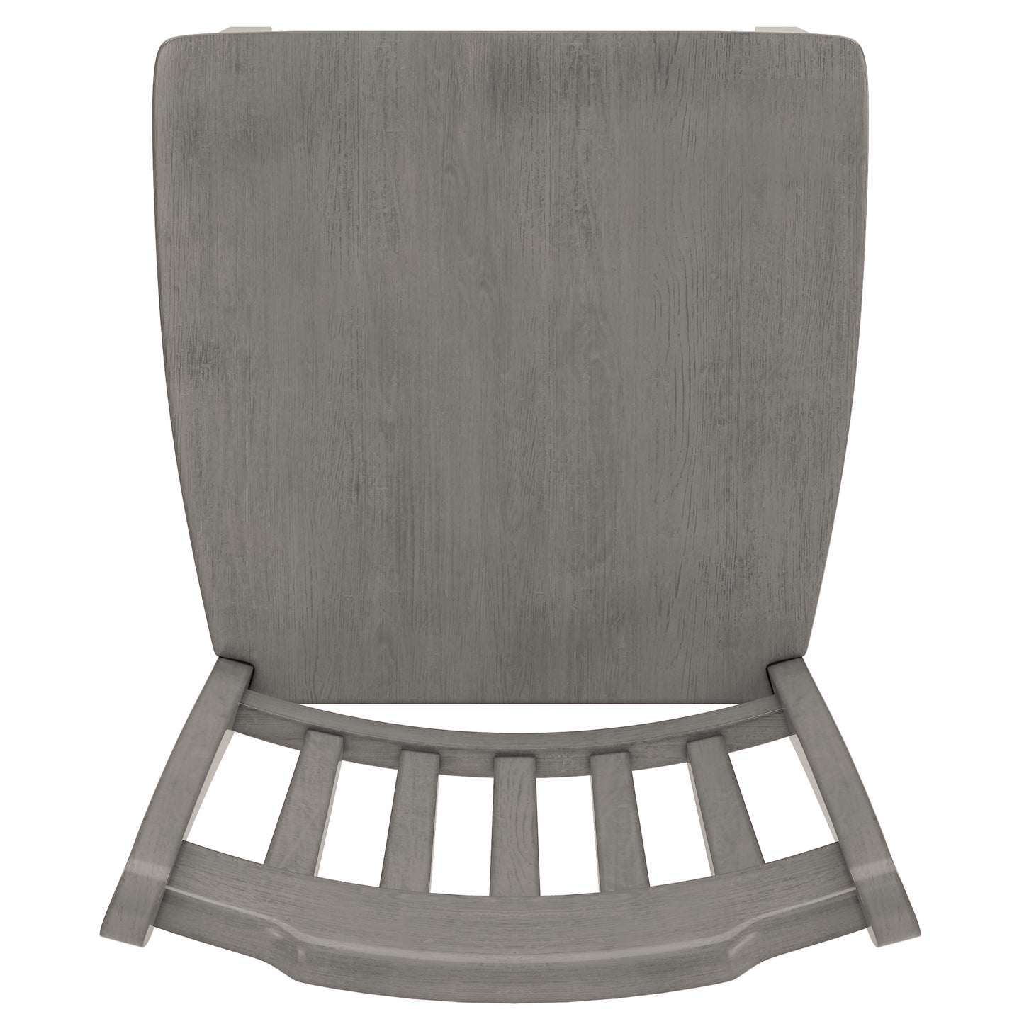 Slat Back Bar Height Chairs (Set of 2) - Antiqua Gray Finish