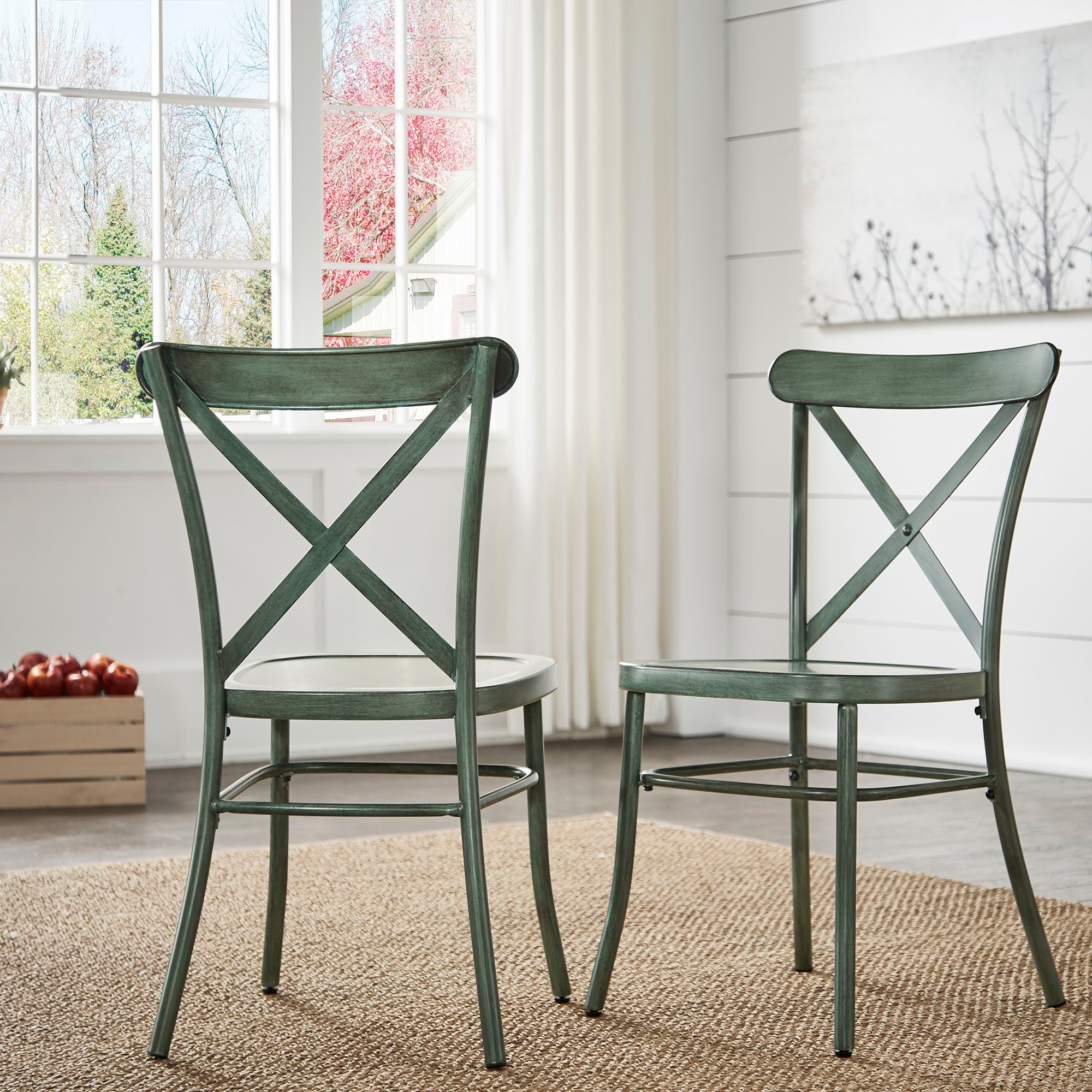 Top Vintage Green medal Table & Chair set