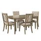 Antique Taupe Wood Extending Dining Set - 5-Piece