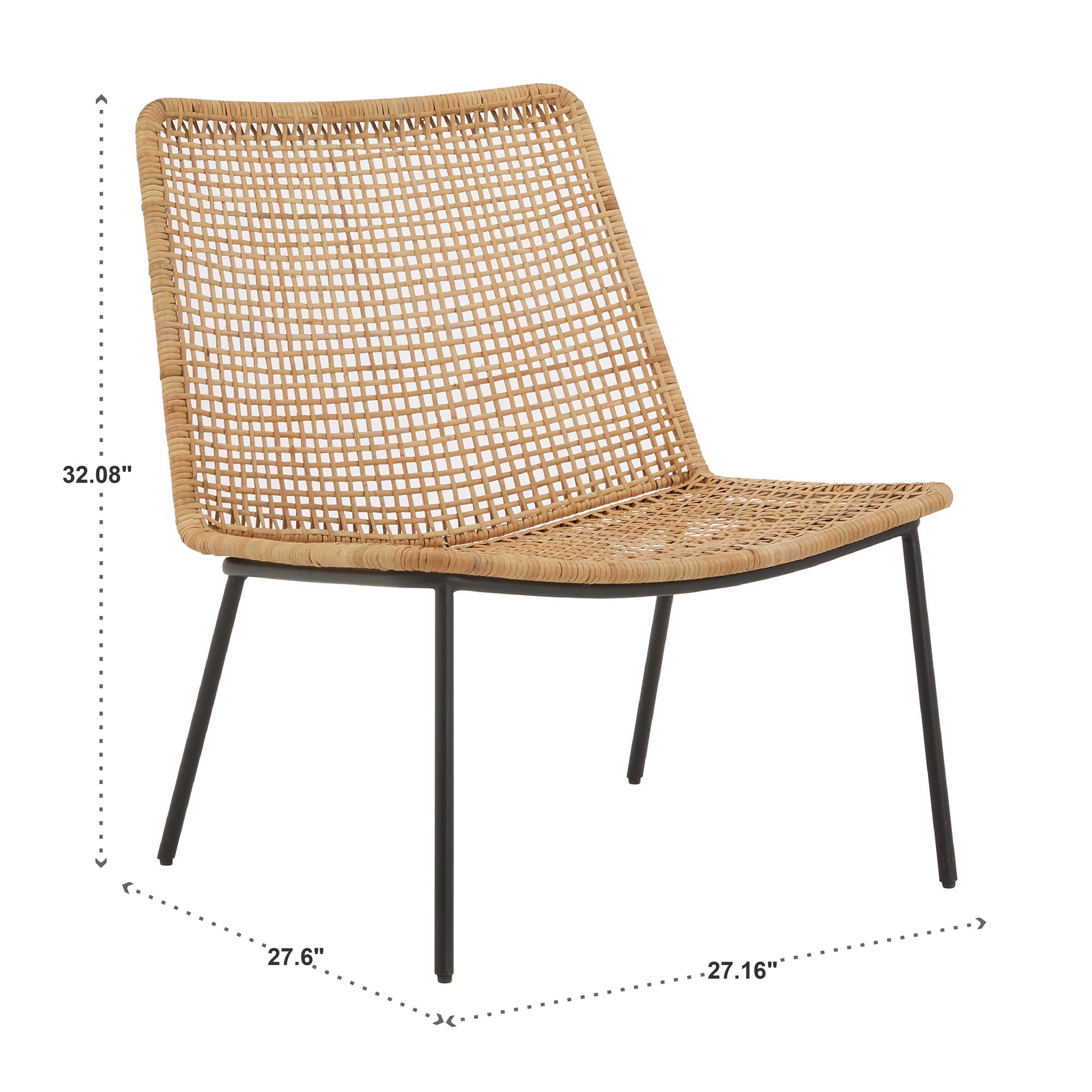 Rattan chair metal frame sale