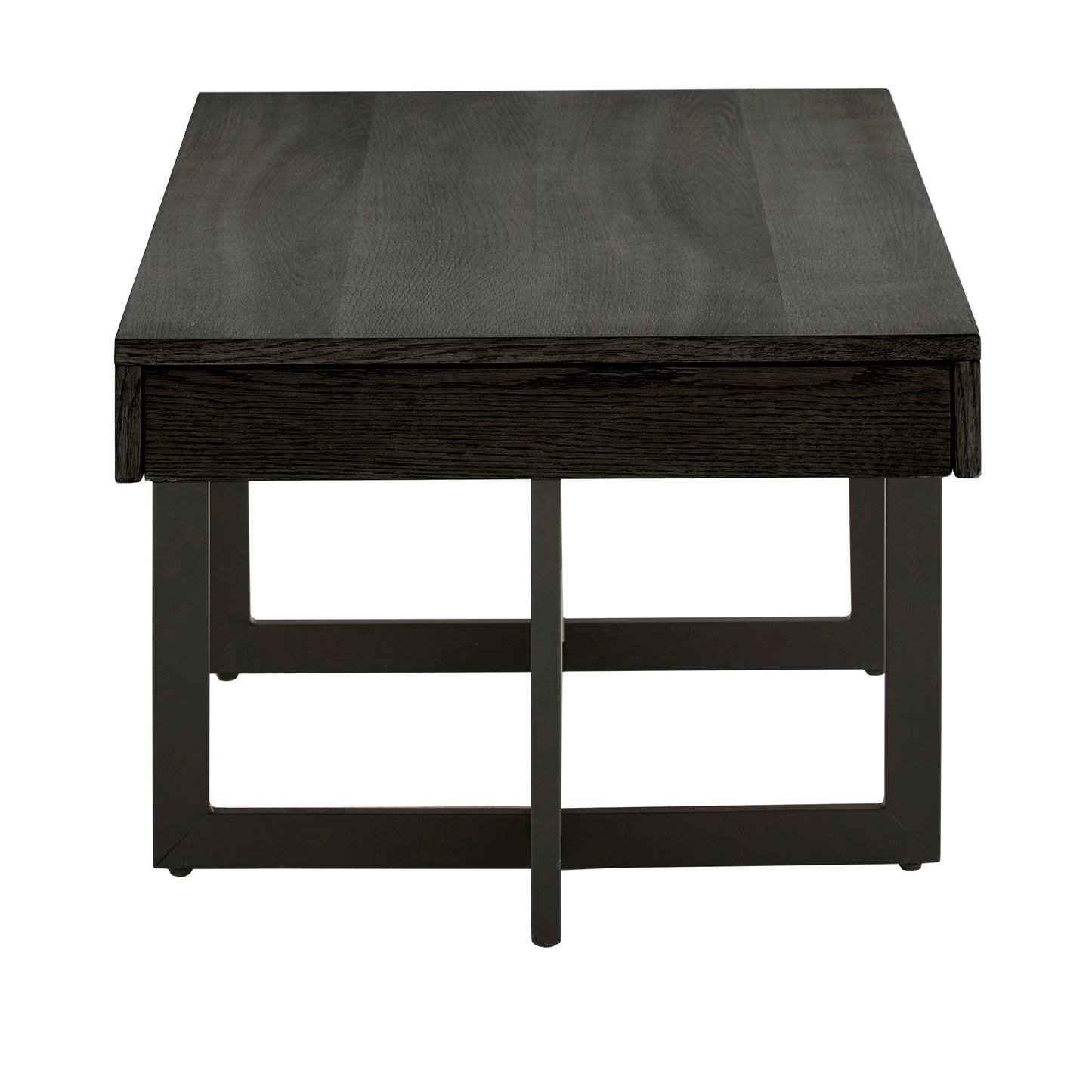 Wood Finish Tables with Drawers - Black Finish, Coffee Table Only