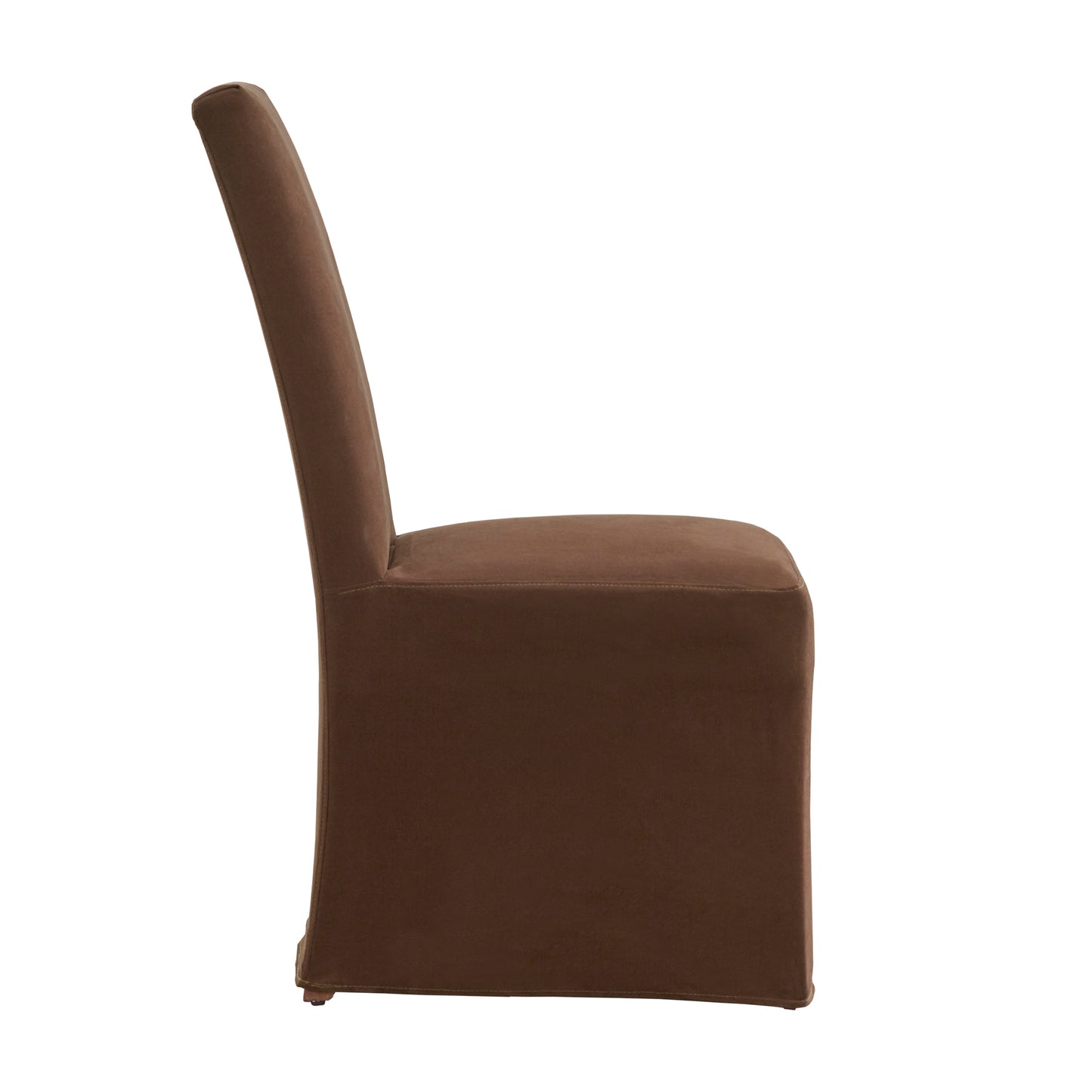 Fabric Upholstered Parsons Dining Chairs (Set of 2) - Brown Slipcover