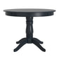 Round Pedestal Base Dining Table - Antique Denim Finish