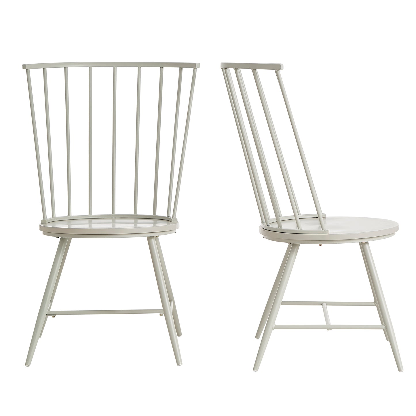 High Back Windsor Classic Dining Chairs (Set of 2) - Silver Birch