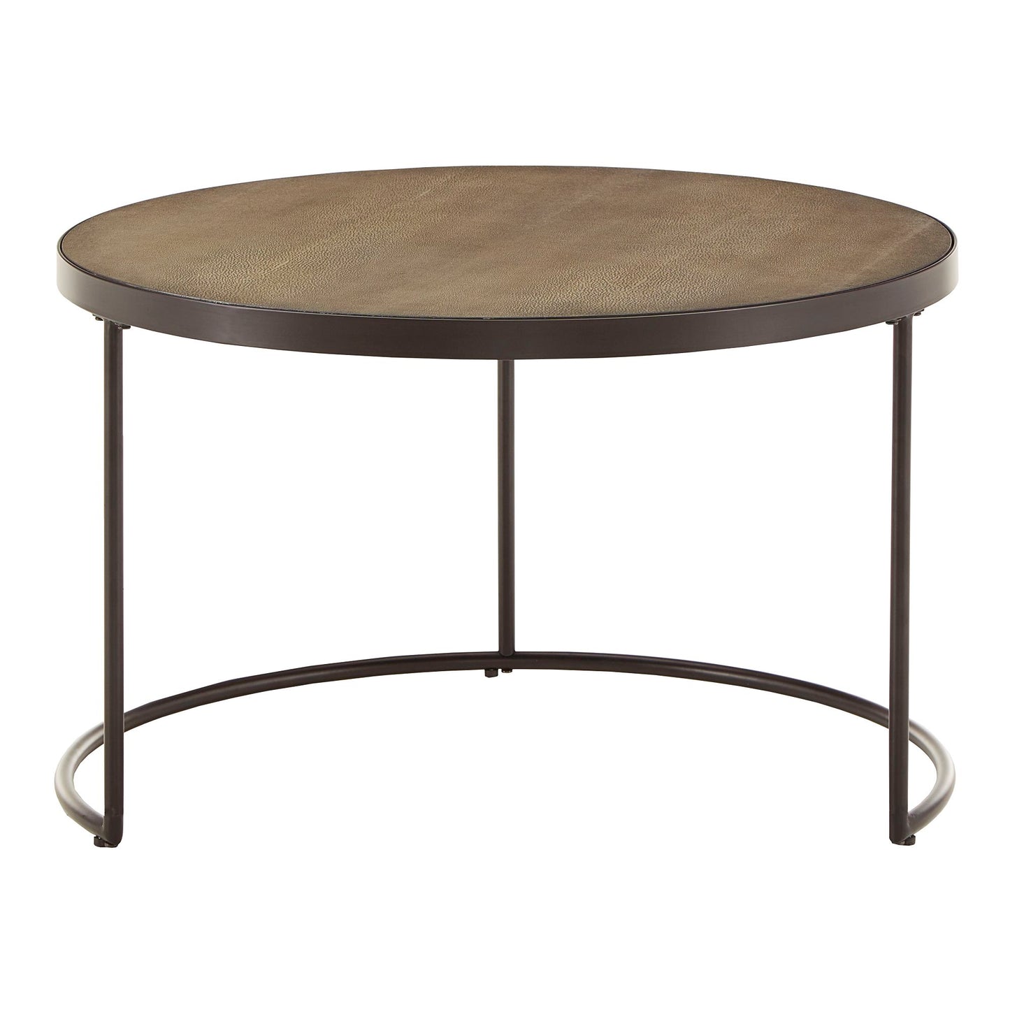 Faux Stingray Round Nesting Coffee Table