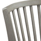 Slat Back Swivel Chair - 29" Bar Haight, Antiqua Gray Finish, Baiga Linan