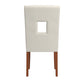 White Faux Leather Keyhole Dining Chairs (Set of 2)