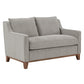 Fabric Loveseat with Down Feather Cushions - Gray