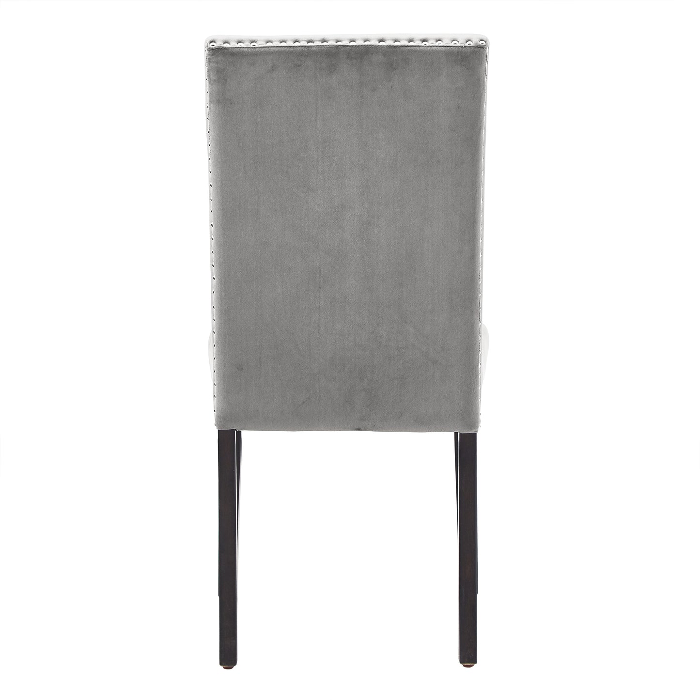 Nailhead Velvet Upholstered Chairs (Set of 2) - Sida Dining Chair, Gray