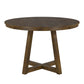 Wood Finish Fixed Top Round Dining Table - 47", Walnut