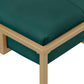 Gold Finish Velvet Button Tufted Rectangular Ottoman - Dark Green, Rectangular