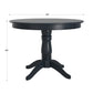 Round Pedestal Base Dining Table - Antique Denim Finish