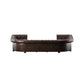 11-Seat U-Shaped Chesterfield Sectional Sofa - Brown Bonded Leather