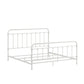 Antique Graceful Victorian Iron Metal Bed - Antique White, King (King Size)