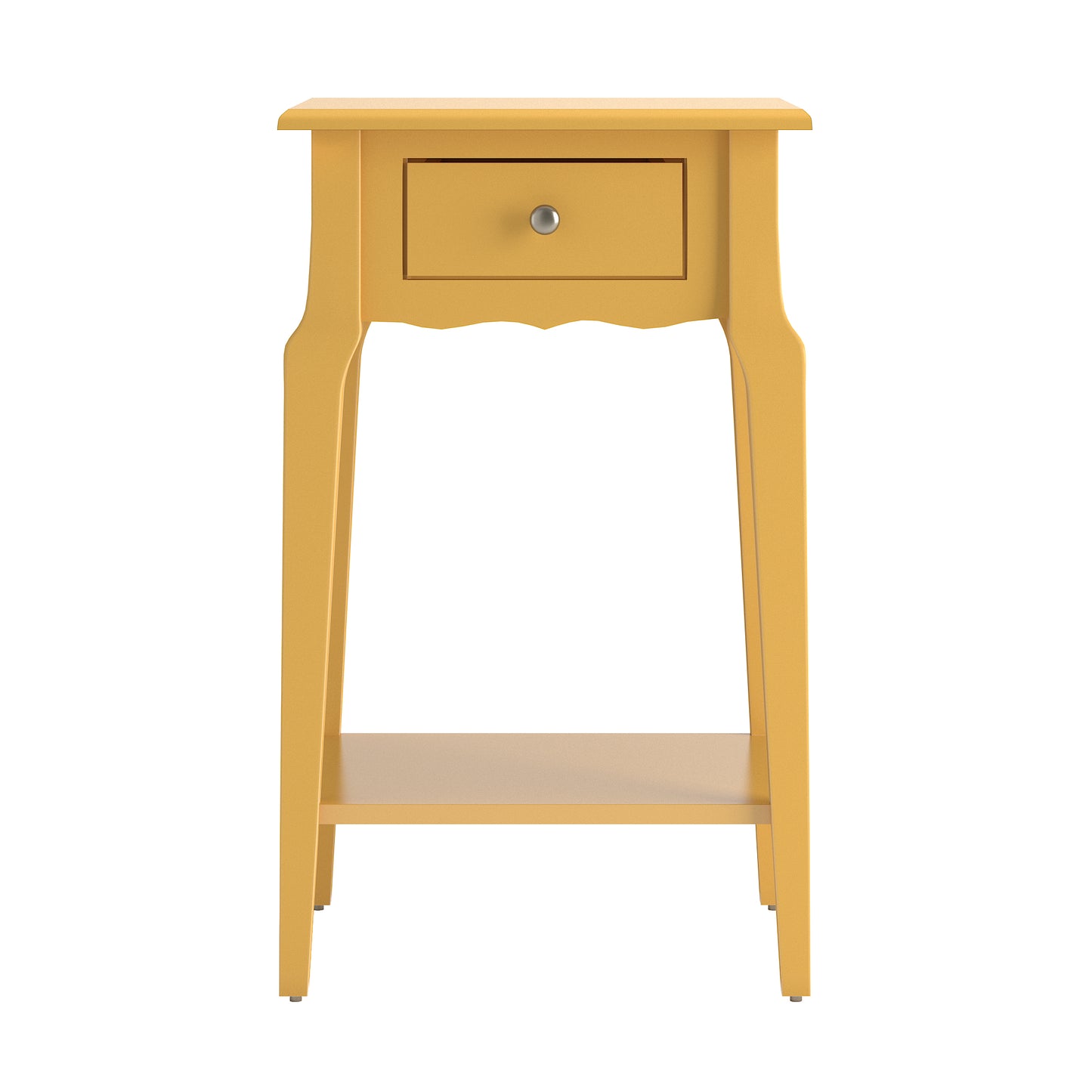 1-Drawer Wood Storage End Table - Banana Yellow