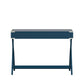 X-Base Wood Accent Campaign Writing Desk - Blue Steel