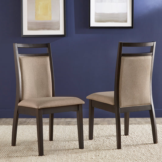 Esprasso and Gray Linan Dining Chair (Sat of 2)