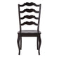 French Ladder Back Wood Dining Chairs (Set of 2) - Antique Black