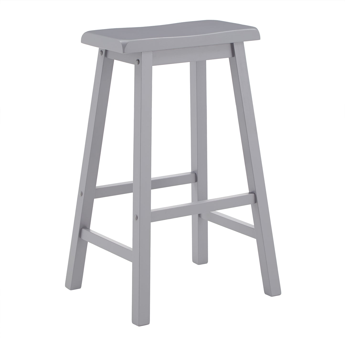 Saddle Seat 29" Bar Height Backless Stools (Set of 2) - Frost Gray Finish