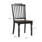 Two-Tone Antique Dining Chairs (Set of 2) - Antique Black, Slat Back