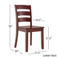 Oak Wood Finish 48-inch Rectangle Dining Set - Antique Berry Red Finish, Ladder Back Chairs