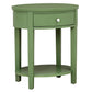 1-Drawer Oval End Table - Meadow Green