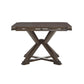 Espresso Convertible Dining Table with Lazy Susan