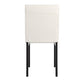 Metal Upholstered Dining Chairs - White Faux Leather, Set of 2