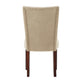 Chenille Parsons Dining Chairs (Set of 2) - Espresso Finish, Camel Chenille