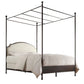 Cherry Brown Metal Canopy Poster Bed - King