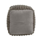 Upholstered Square Pouf Ottoman - Dark Gray Channal Furry Fabric