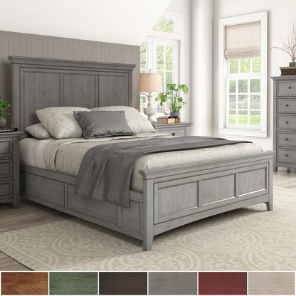 Wood Panel Platform Bed - Oak, Queen