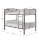 VersaFlex Metal Bunk Bed - Gray, Convertible Full over Full