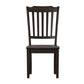 Slat Back Wood Dining Chairs (Set of 2) - Antique Black