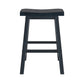 Saddle Seat 24" Counter Height Backless Stools (Set of 2) - Antique Denim Finish