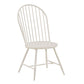 Hoop High Back Windsor Metal Side Chair with Wood Seat (Set of 2) - White