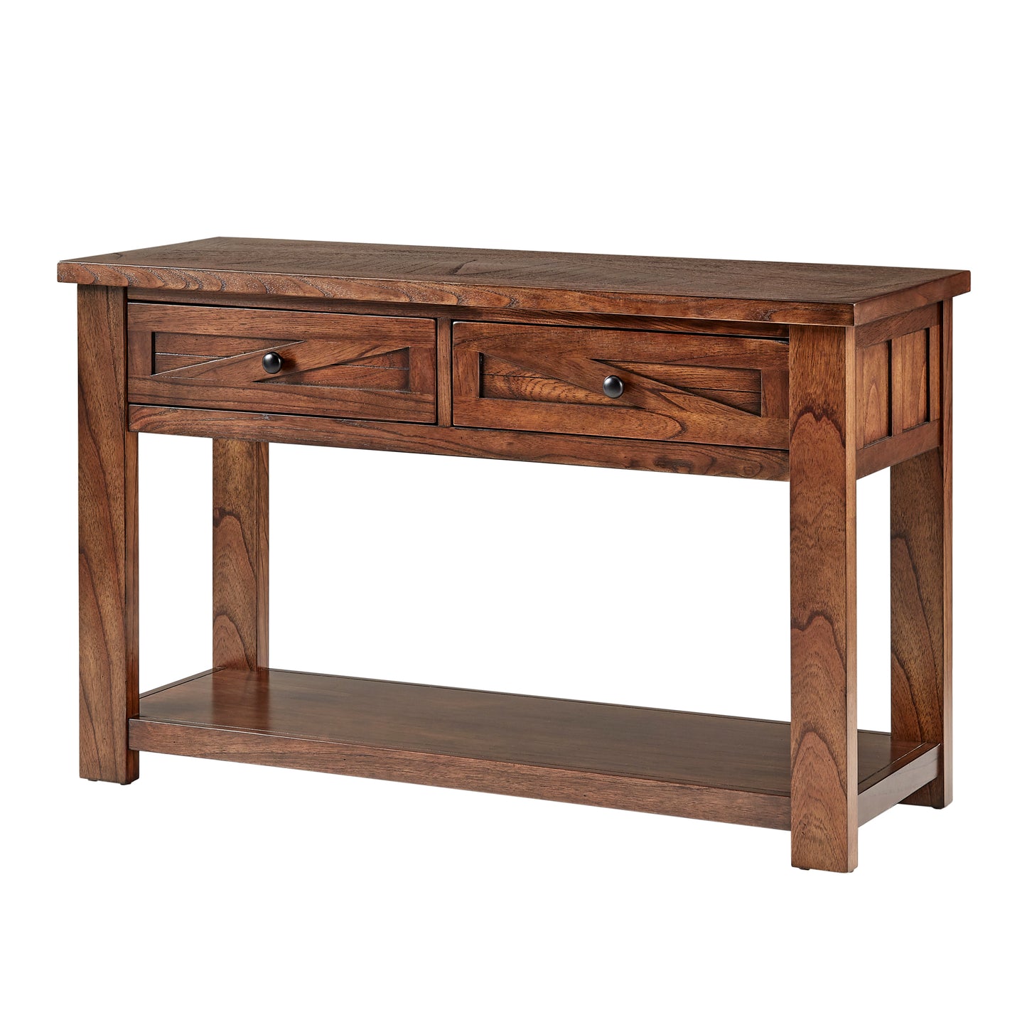 48" Console Table - Brown Cherry Finish